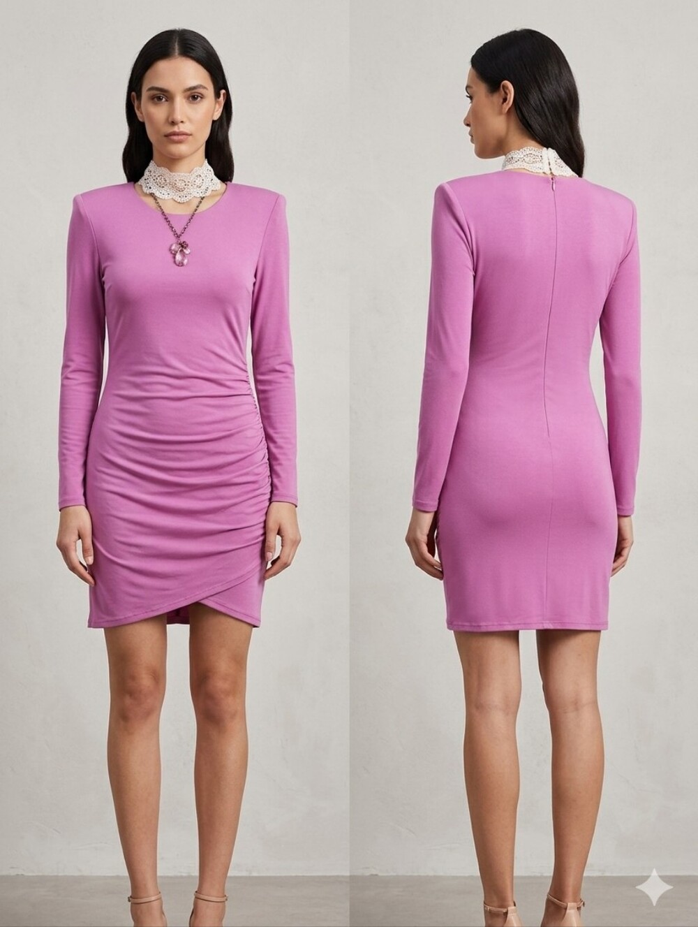 KIRUNDO LADIES DRESS SIZE medium in a beautiful purple color polyester